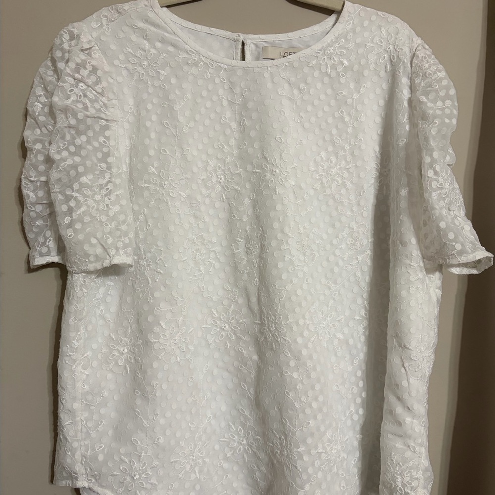 Loft White Lace Women's top